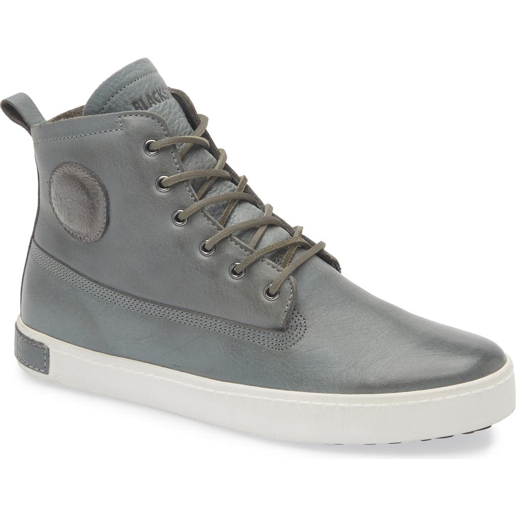 Blackstone Padded Genuine Shearling Lined High Top Sneaker In Gray