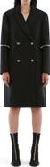 McQueen Alexander McQueen Spiral Zip Oversize Wool Coat