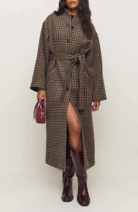 x Kacey Musgraves Cotswolds Plaid Wool Blend Coat