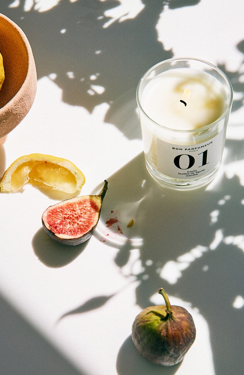 Bon Parfumeur Candle 01 Basil, Fig Leaves & Mint Scented Candle, Alternate, color,