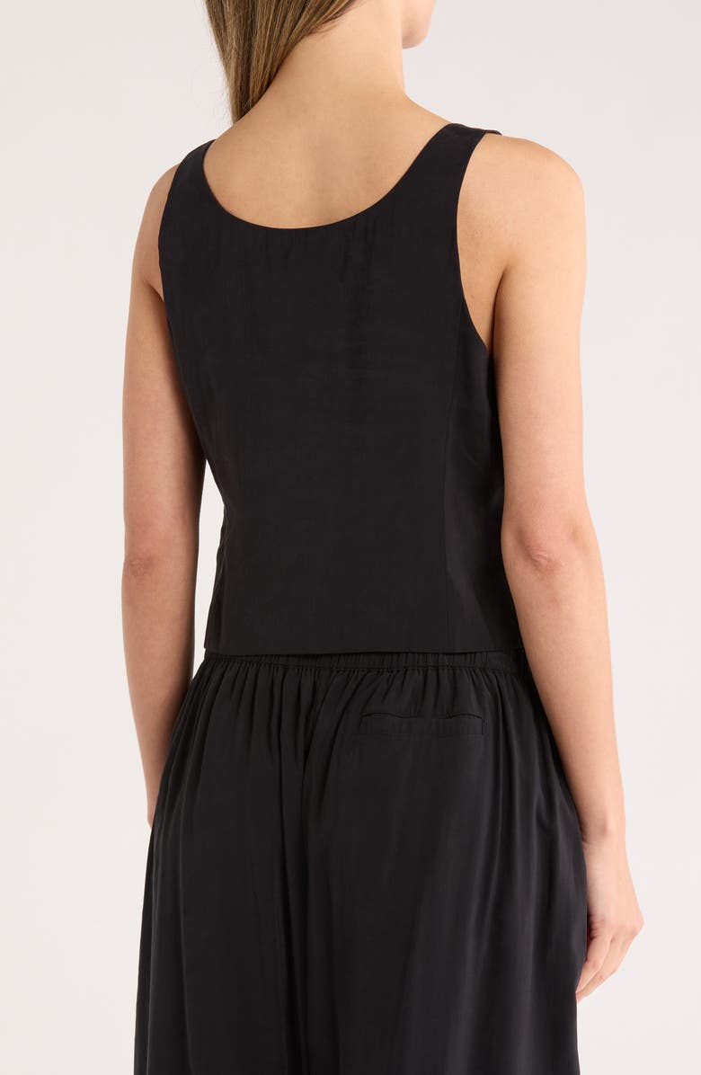 NORDSTROM RACK Button Front Vest Top, Alternate, color, Black