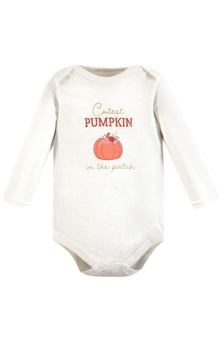 Hudson Baby Girl's Long-Sleeve Bodysuit, Pants, and Footwear Outfit, Alternate, color, Cutest Pumpkin