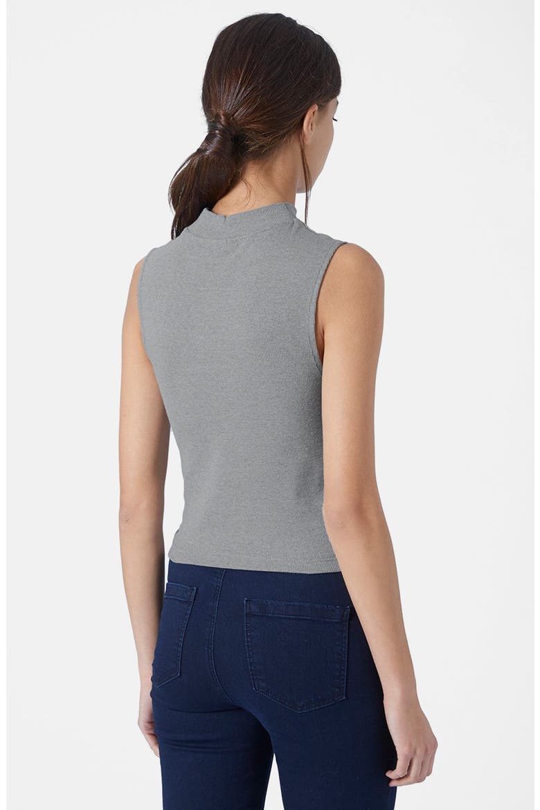 Sleeveless Funnel Top, Alternate, color, GREY