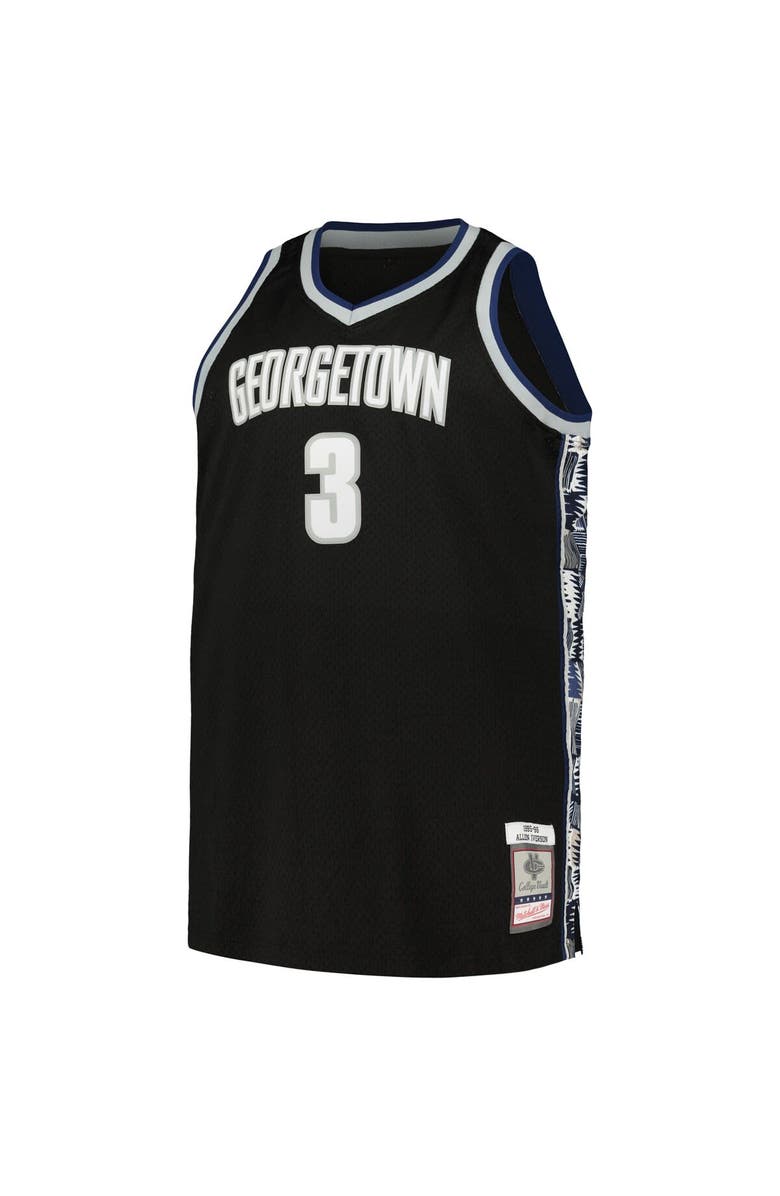 Mitchell & Ness Men's Mitchell & Ness Allen Iverson Black Georgetown Hoyas 1995/96 Big & Tall Swingman Jersey, Alternate, color, 