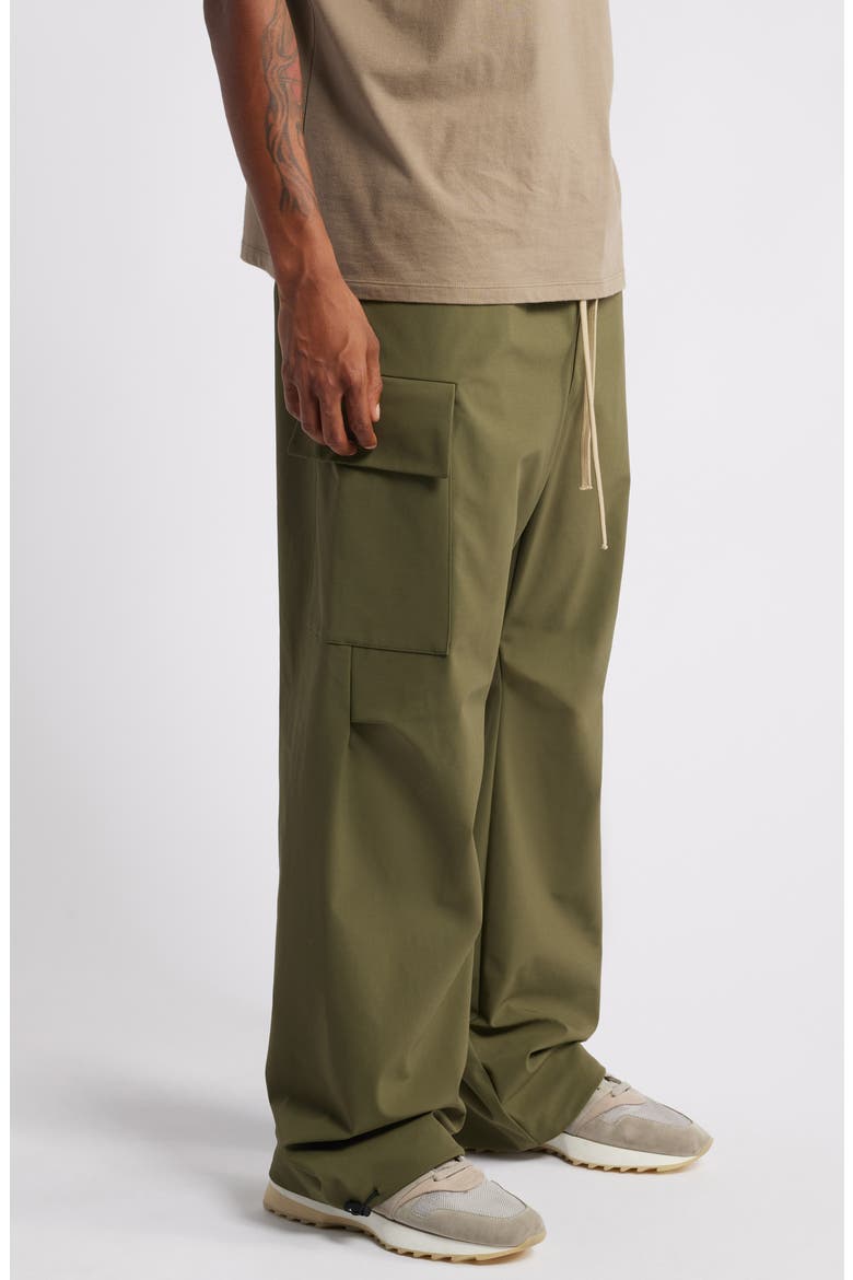 Bonded Nylon Blend Cargo Drawstring Field Pants, Alternate, color, MILITARY