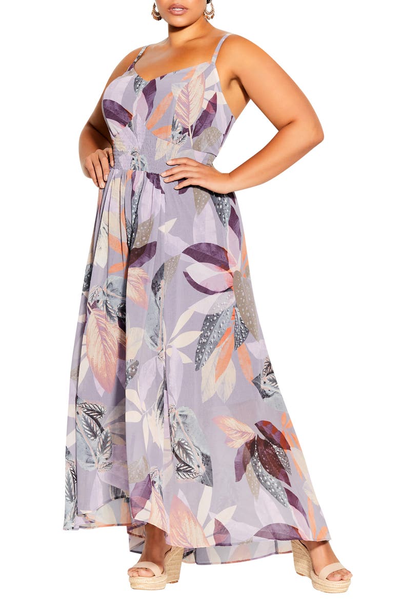 Paradise Palm Maxi Dress, Main, color, PARADISE PALM