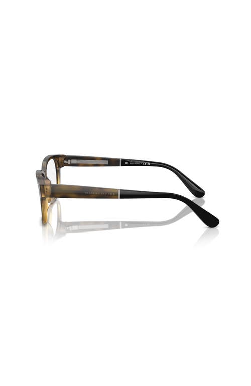 Brunello Cucinelli 53mm Rectangle Optical Glasses In Black