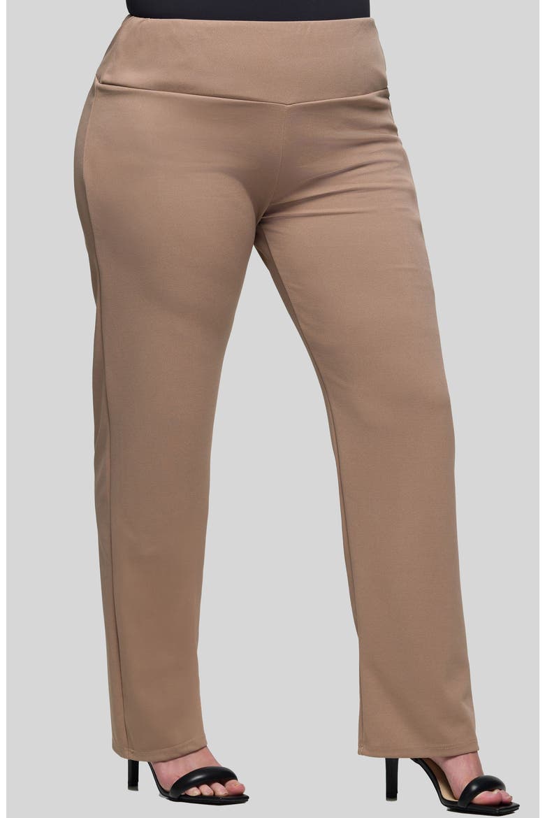 High Waist Straight Leg Pants, Alternate, color, MOCHA