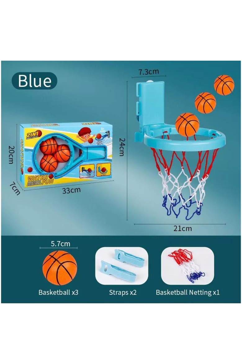 Basketball Adjustable Suction Hoop Playset, Alternate, color, Blue