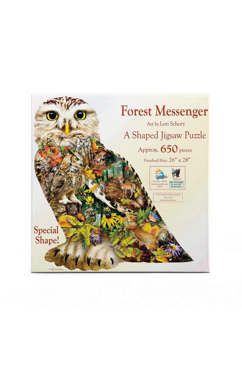 Sunsout Forest Messenger 650 piece Jigsaw Puzzle for Adults Special Shape, Alternate, color, 