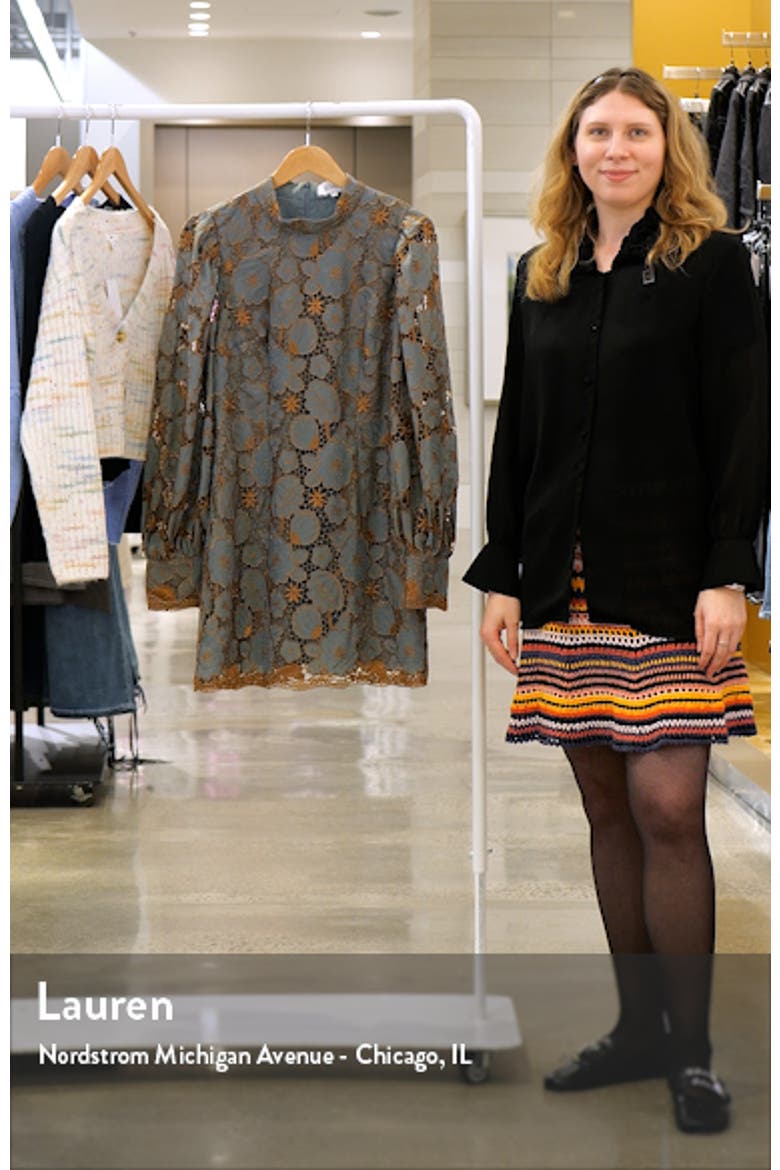 Jasmine Floral Embroidered Lace Long Sleeve Minidress video