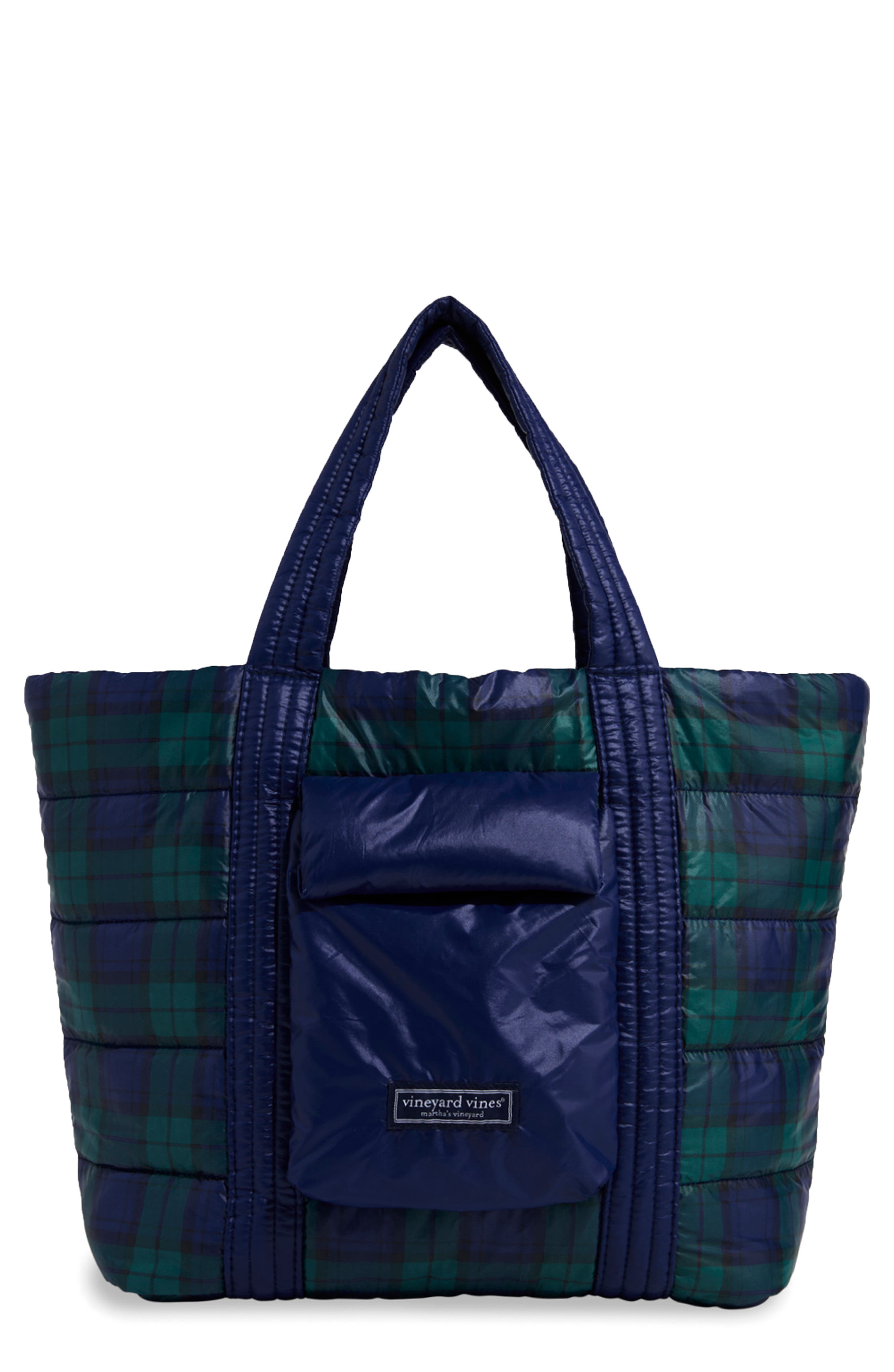 vineyard vines Colorblock Puffer Tote, Main, color, 