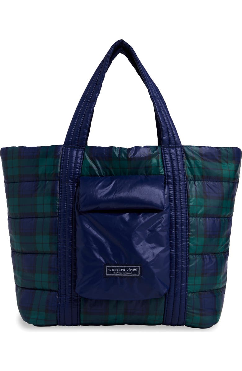 vineyard vines Colorblock Puffer Tote, Main, color,