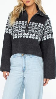 Roxy Cedar Grove Quarter Zip Sweater