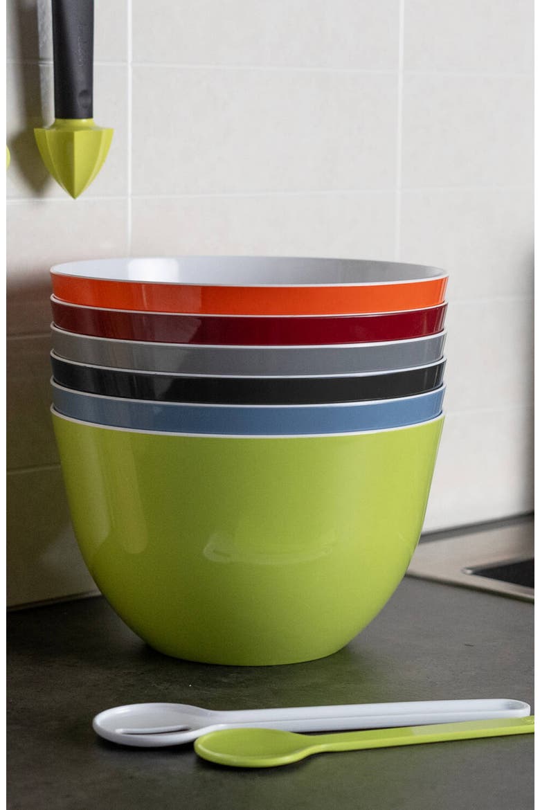Melamine Pile Bowl, Alternate, color, BLACK