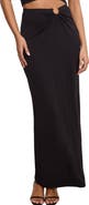Good American Ruched Jersey Maxi Skirt