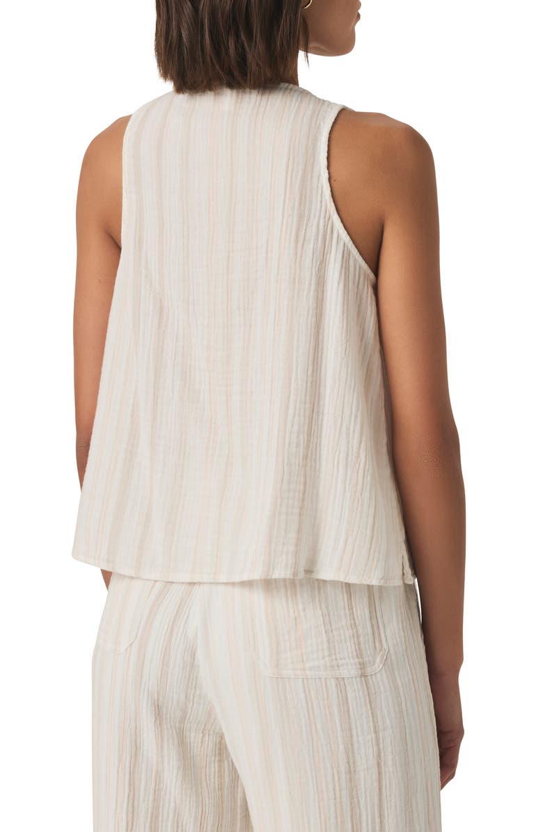 Splendid Lara Stripe Cotton Gauze Tank, Alternate, color, Fawn Multi Stp