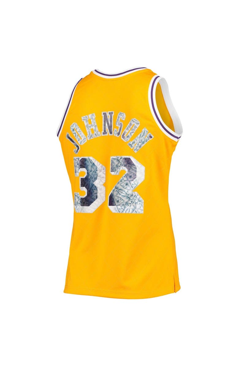 Mitchell & Ness Men's Mitchell & Ness Magic Johnson Gold Los Angeles Lakers 1984/85 Hardwood Classics NBA 75th Anniversary Diamond Swingman Jersey, Alternate, color, Gold