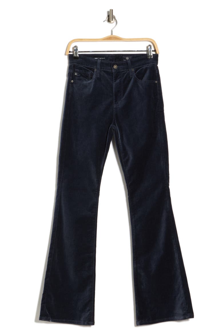 Farrah Velvet Bootcut Pants, Alternate, color, BLUE EXPRESS