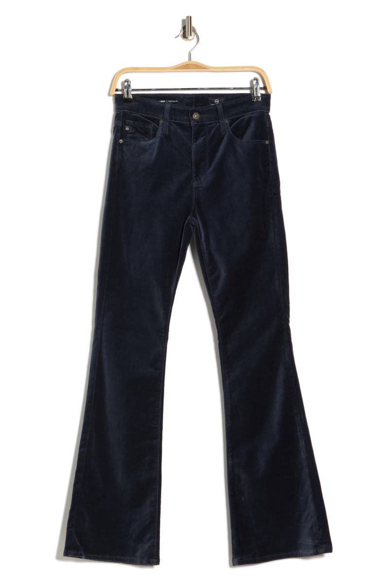 AG Farrah Velvet Bootcut Pants, Main, color, Blue Express