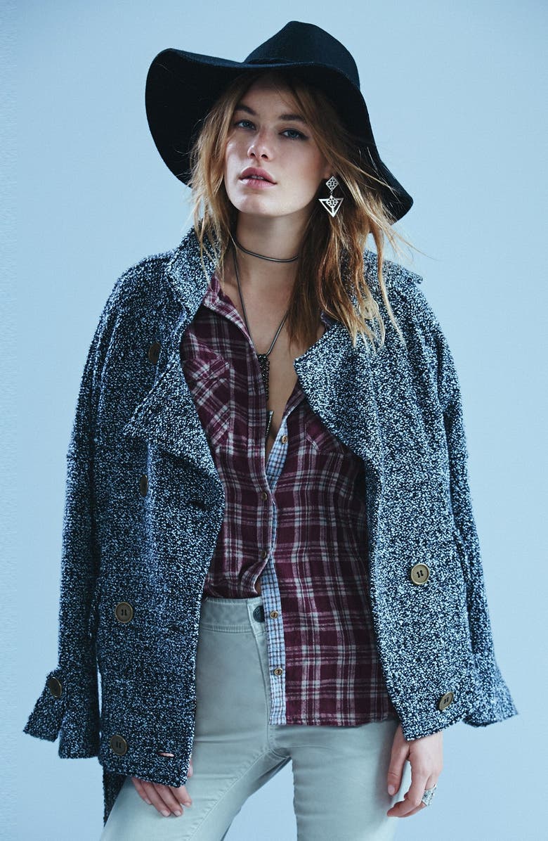 Free People Oversize Knit Jacket, Alternate, color,