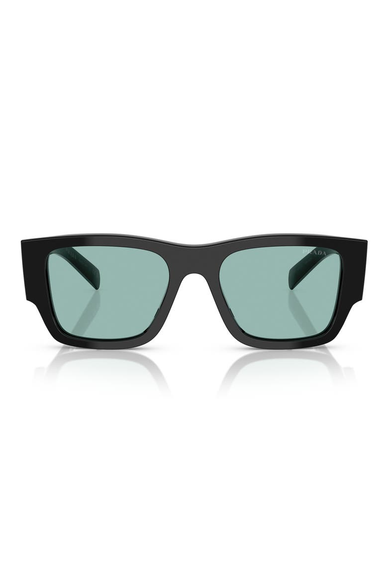 54mm Square Sunglasses, Main, color, BLACK GREEN