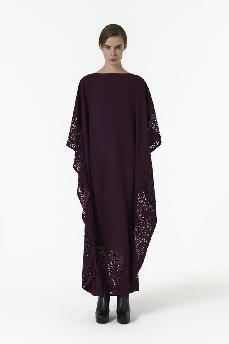 Laser-Cut Kaftan, Alternate, color, Purple