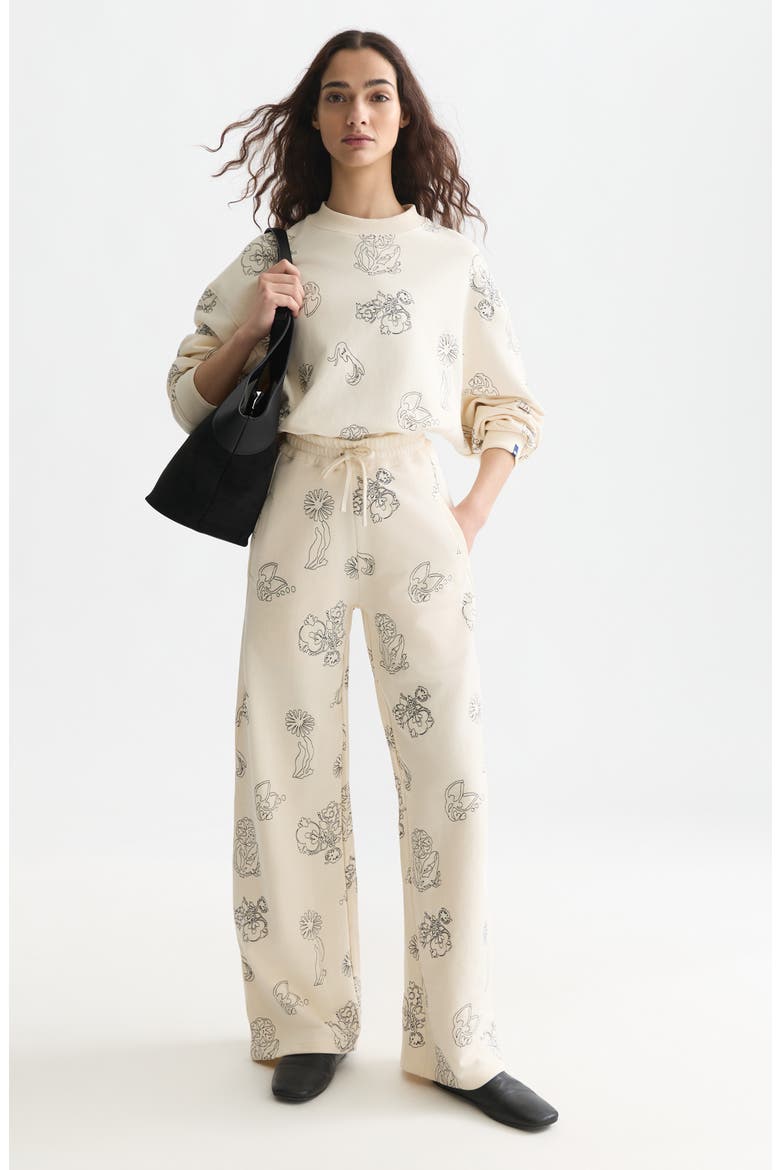 Embroidered Sweatshirt, Alternate, color, EGGNOG