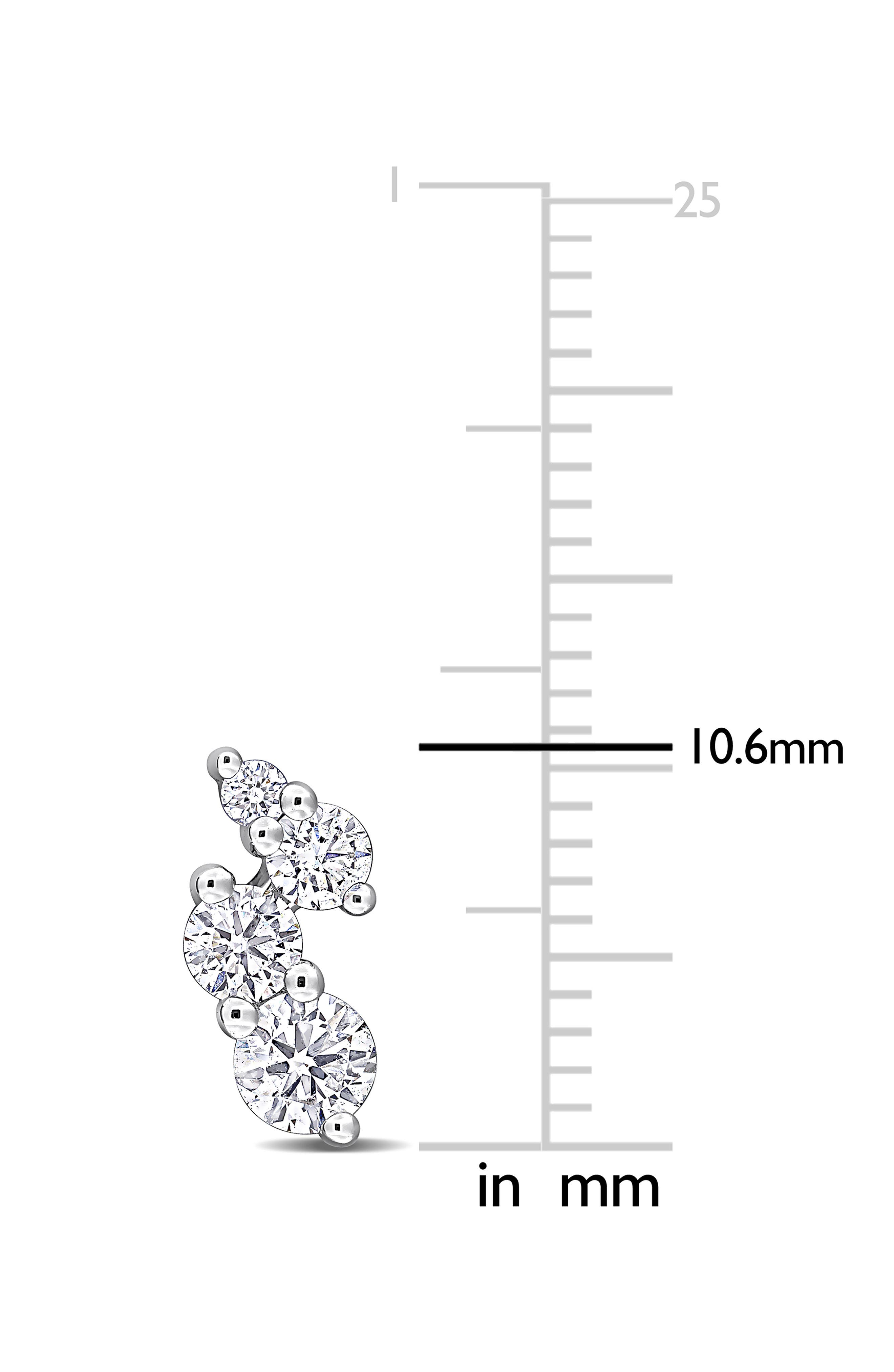 Sterling Silver Lab Grown Diamond Stud Earrings