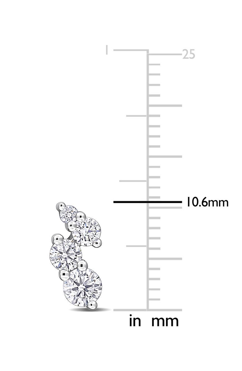 Created Forever Sterling Silver Lab Grown Diamond Stud Earrings, Alternate, color, White