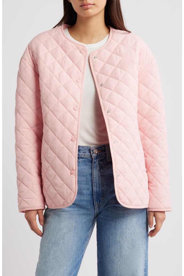 Quilted Puffer Jacket, Main, color, PINK