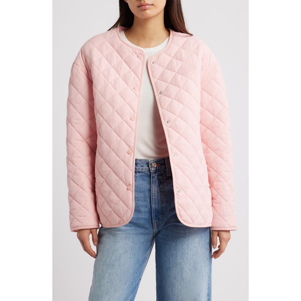 Thread & Supply Quilted Puffer Jacket In Pink