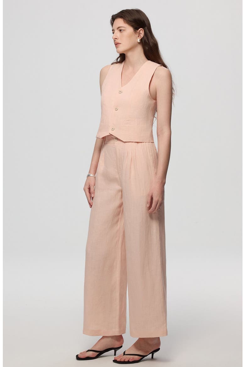 Hemp High Rise Pants, Alternate, color, Light Peach