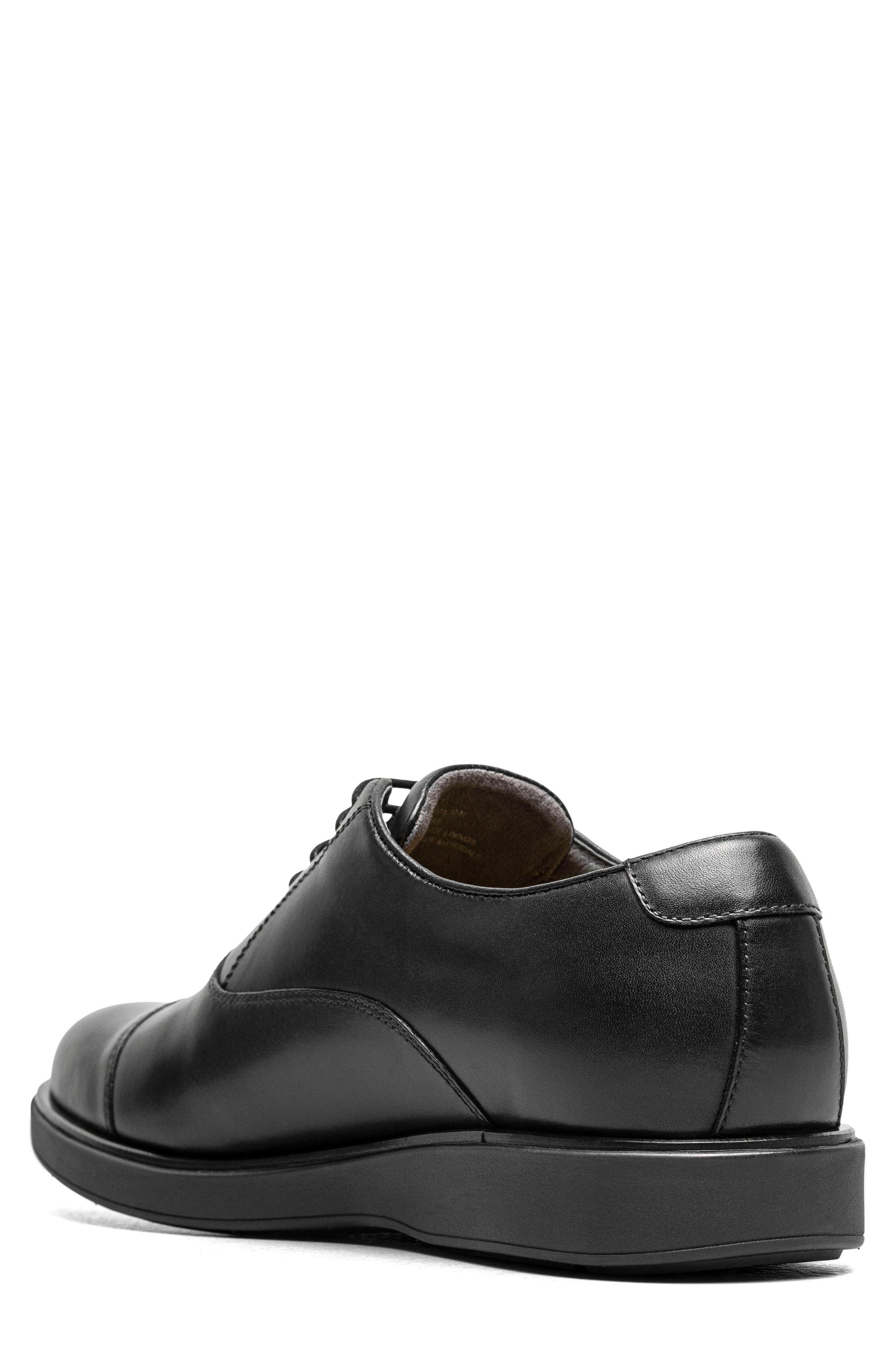 Avenue Leather Cap Toe Oxford, Alternate, color, BLACK