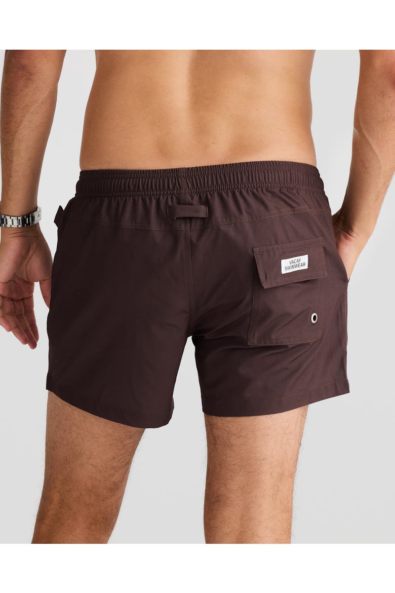 Rio Stretch Swim Short, Alternate, color, Chocolate Brown