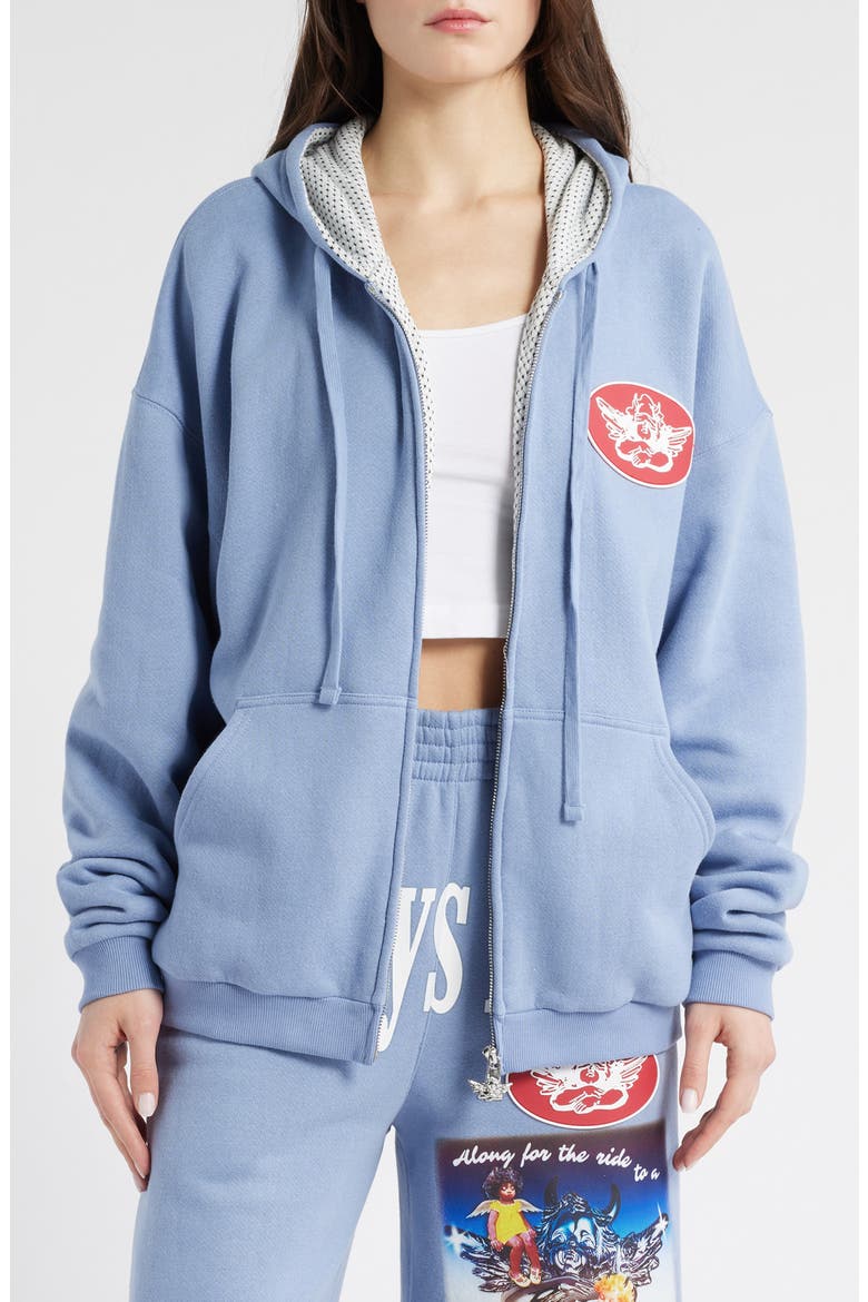 Along the Ride Harley Zip Hoodie, Main, color, GREY/BLUE