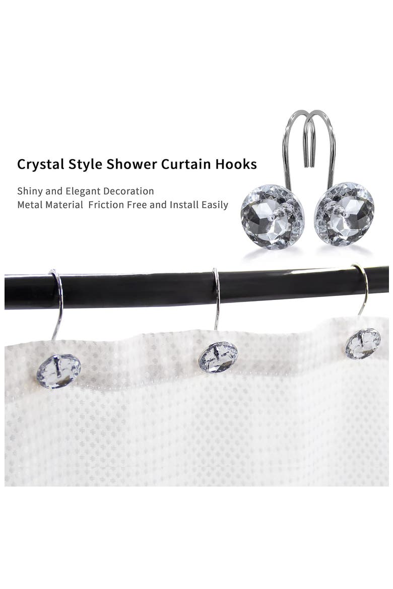 12-Piece Decorative Shower Curtain Rings Set, Alternate, color, N/A