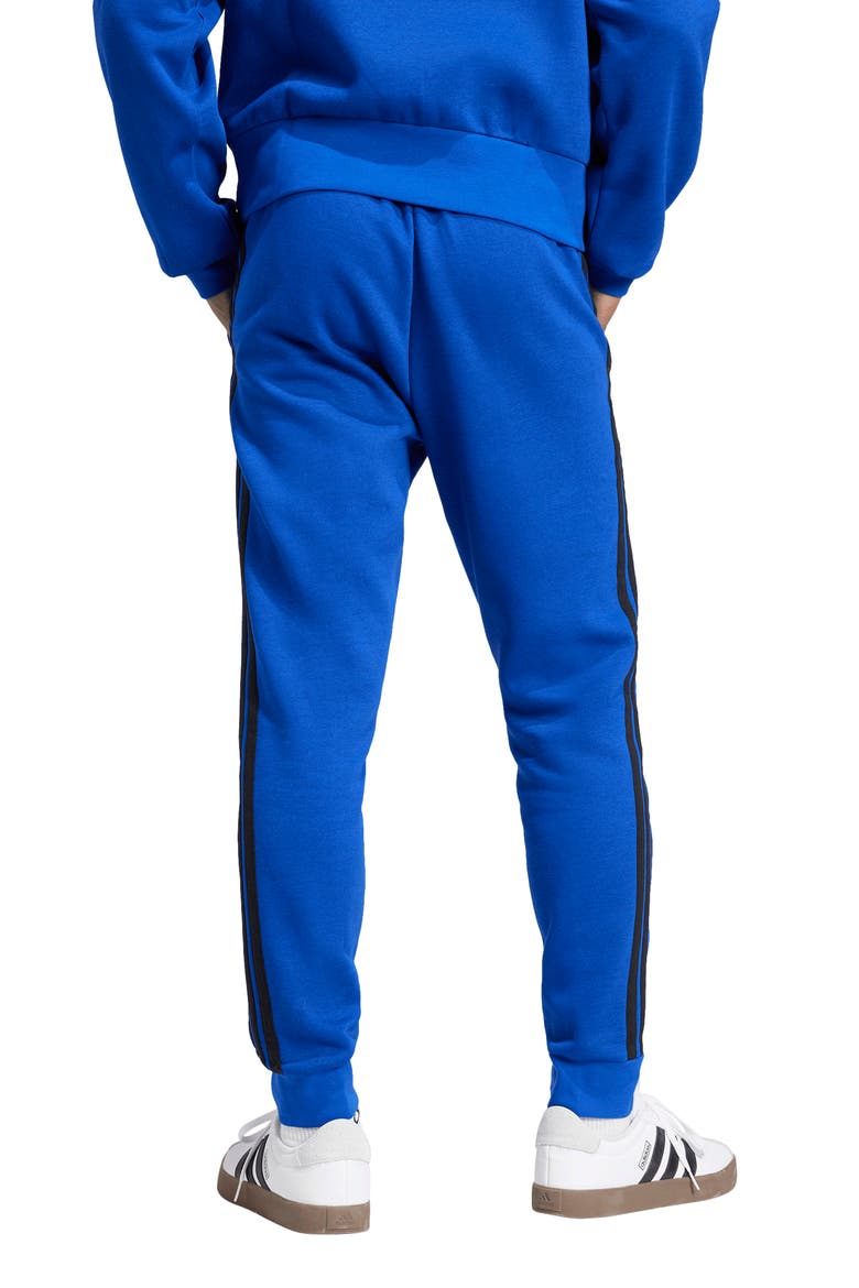 Essentials 3-Stripes Fleece Joggers, Alternate, color, TEAM ROYAL BLUE/ BLACK