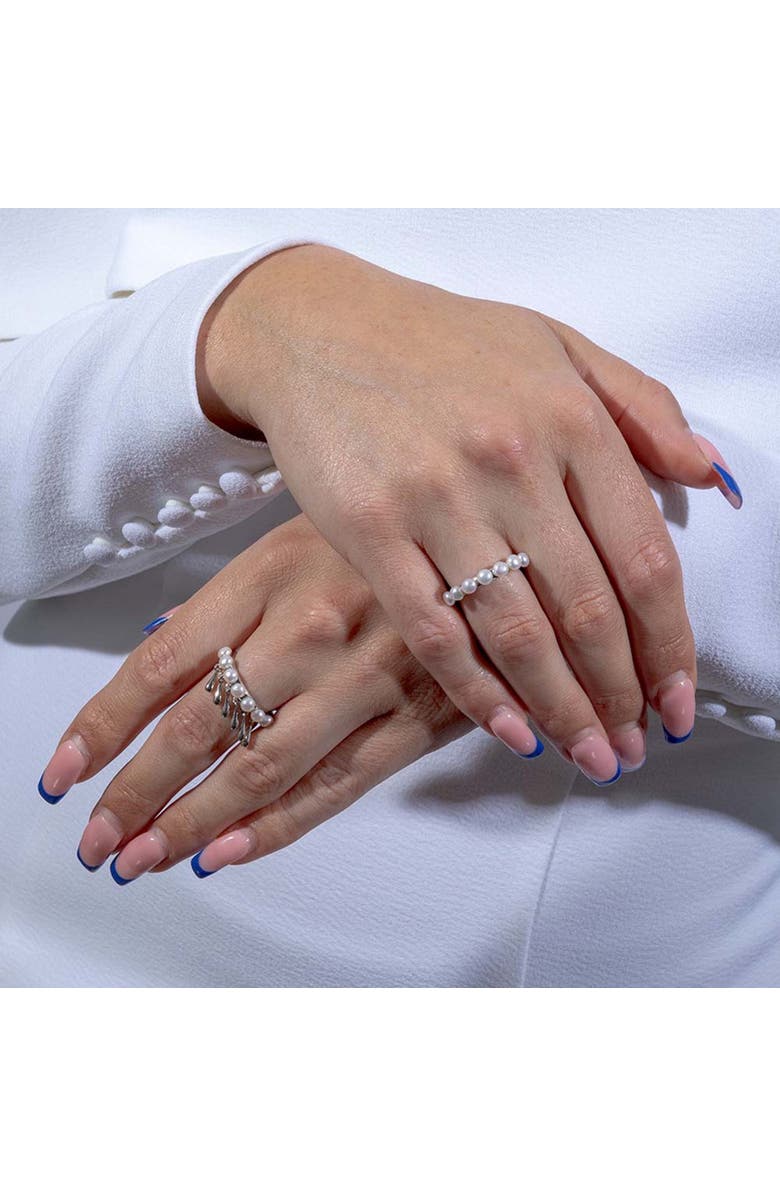 Lucy Quartermaine Royal Pearl Drop Ring, Alternate, color, Sterling Silver