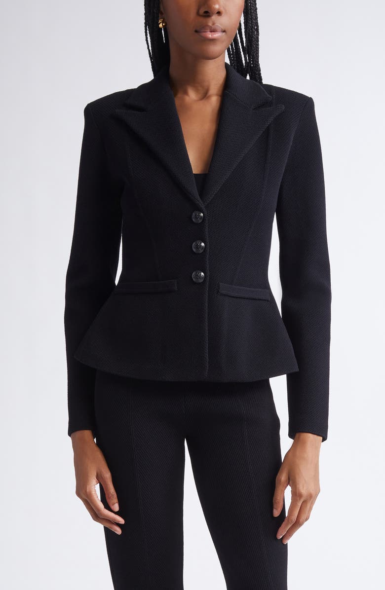 ST. JOHN Venezia Knit Jacket, Main, color, Black