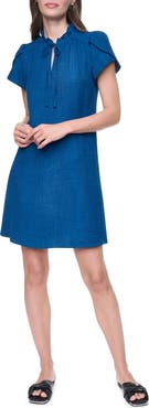 DKNY Ruffled Envelope Sleeve Shift Dress
