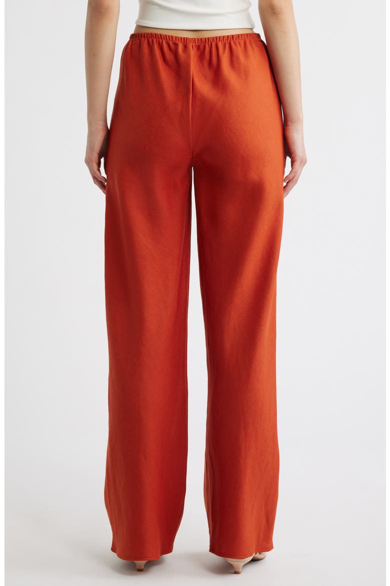 Gale High Waist Linen Pants, Alternate, color, CHILI MANGO