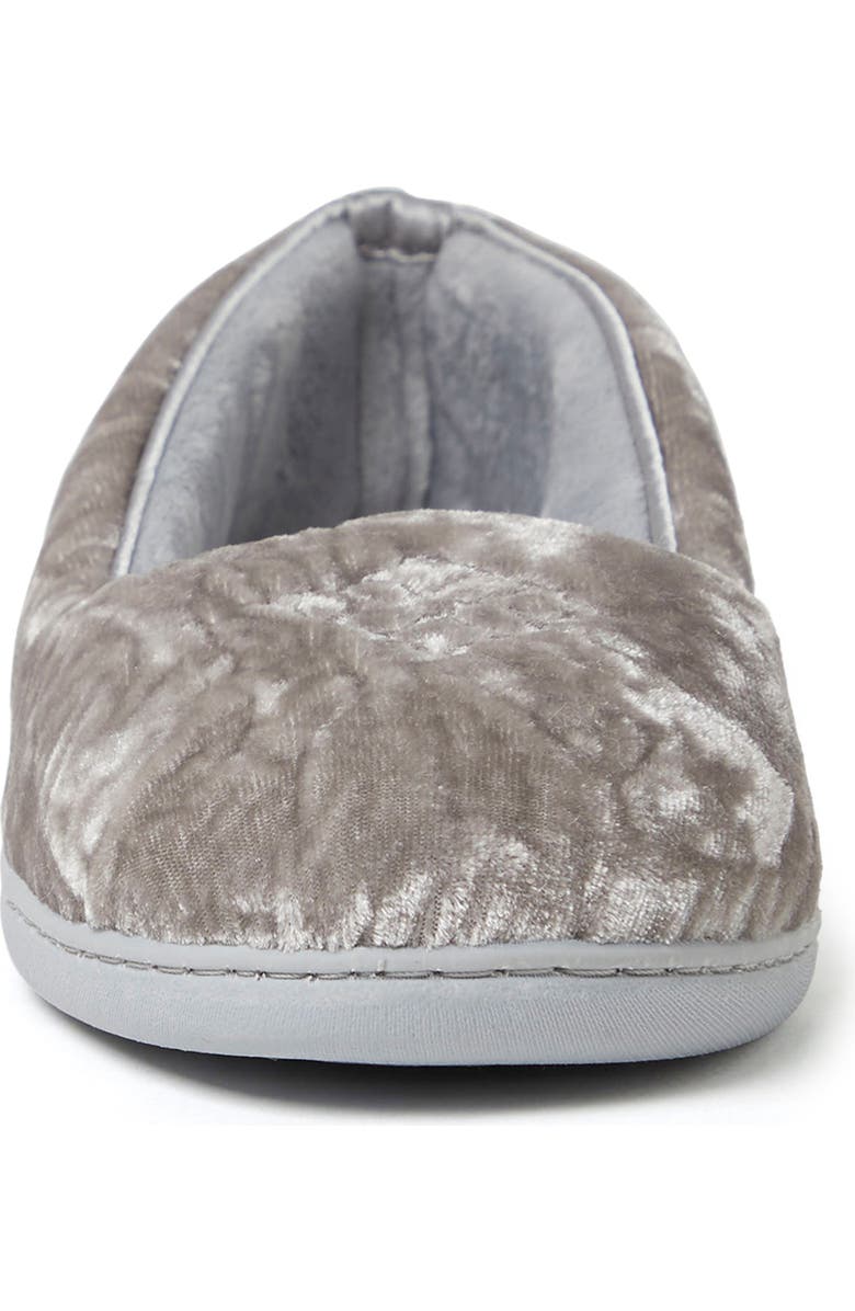 DEARFOAMS Rebecca Velour Slipper, Alternate, color, Sleet