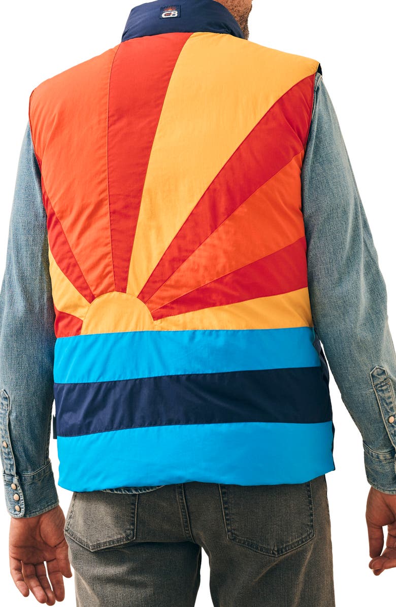 Faherty x CB Sports Soleil Vest, Alternate, color, Nordic Navy / Multi Color