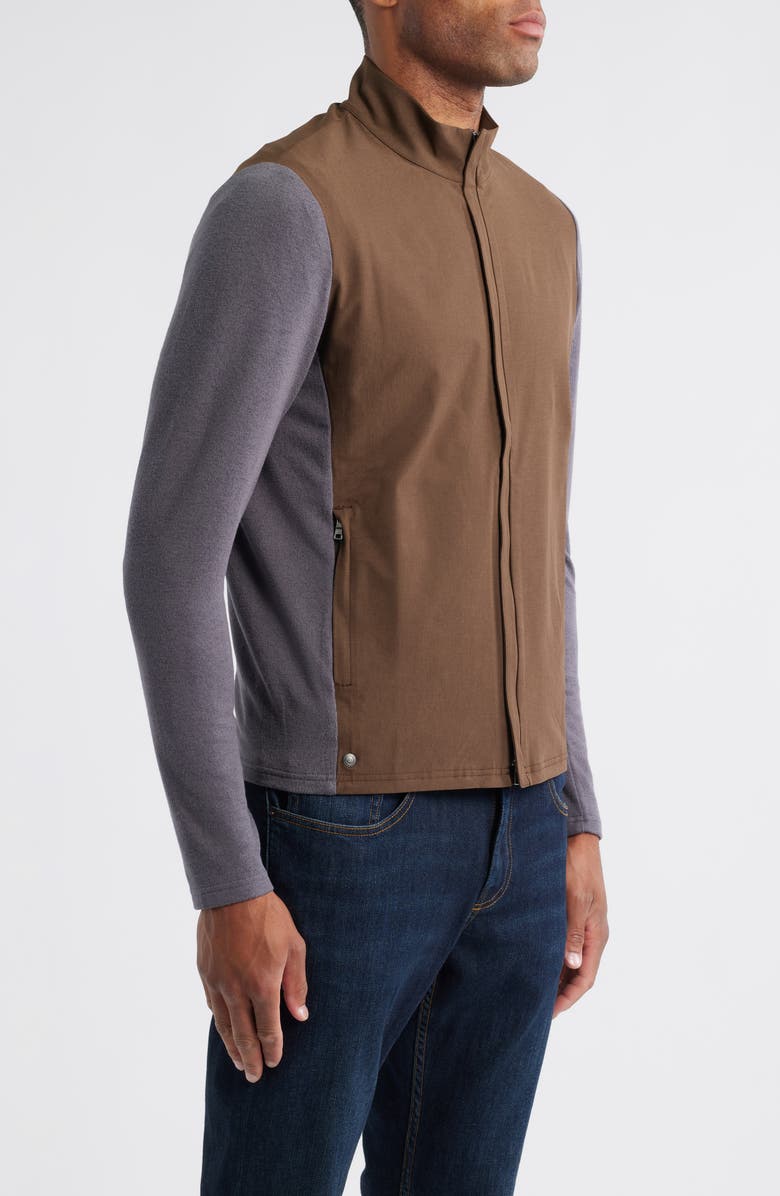 Peter Millar Crown Crafted Solstice Performance Hybrid Zip Jacket, Alternate, color, Antique Walnut