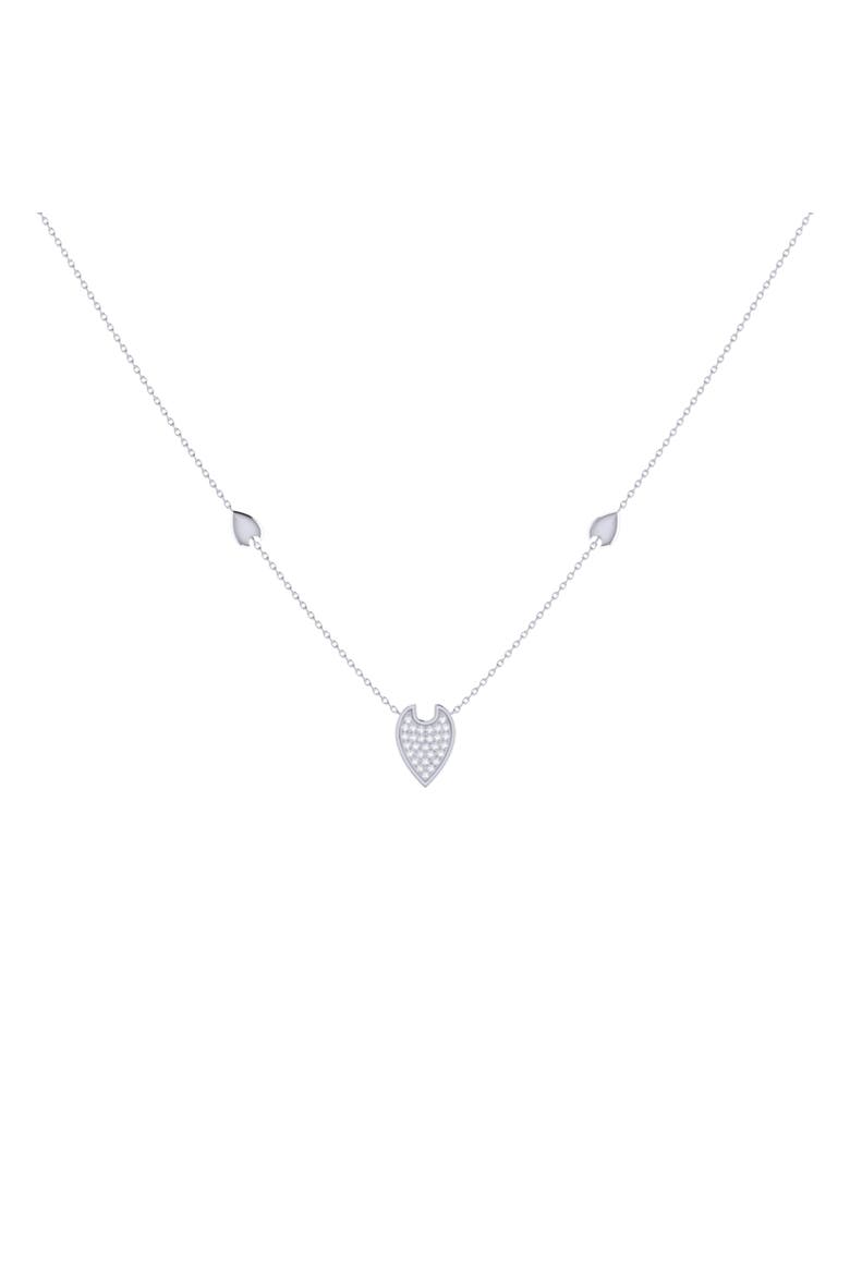 Raindrop Sterling SIlver Diamond Necklace, Alternate, color, Silver