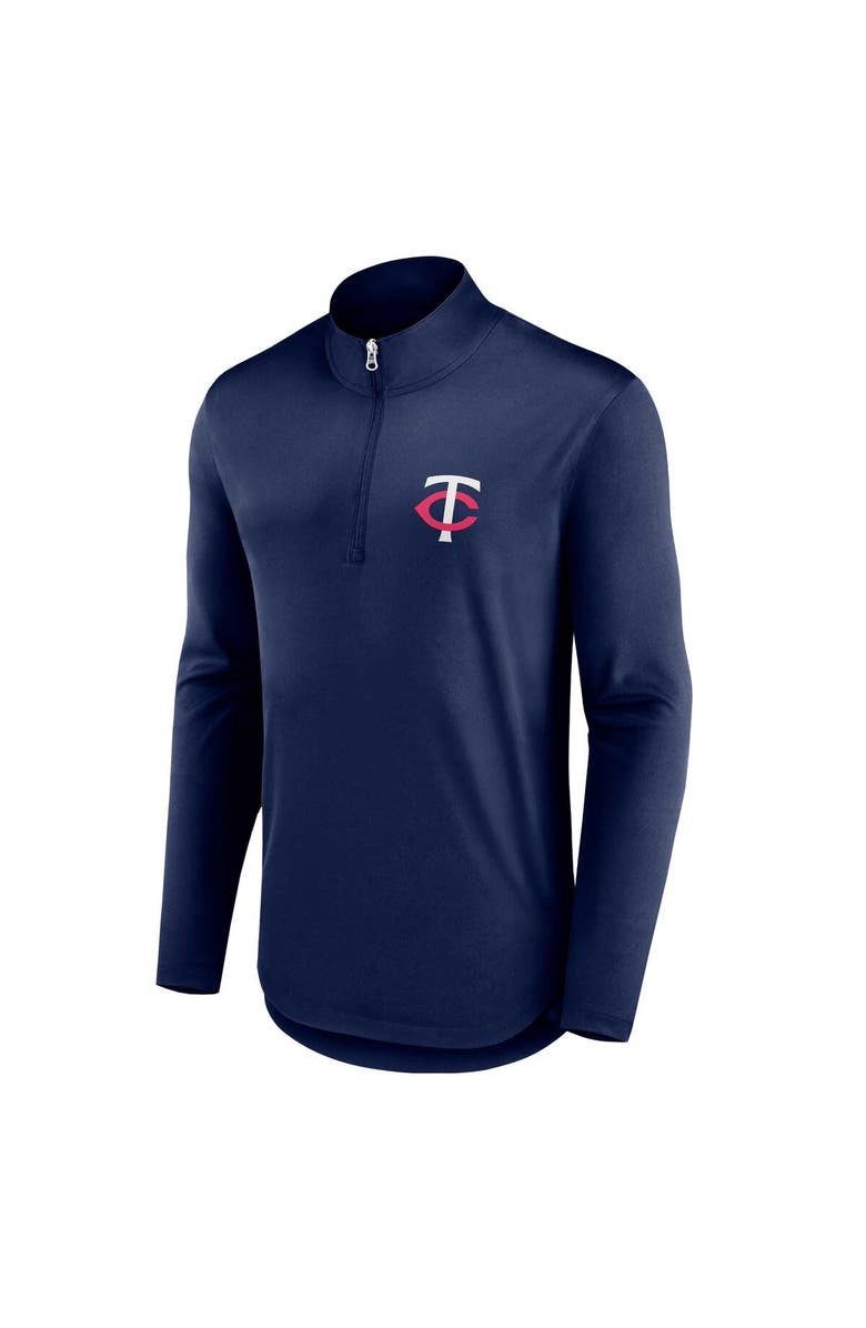 FANATICS Men's Fanatics Branded Navy Minnesota Twins Quarterback Quarter-Zip Top, Alternate, color, Navy