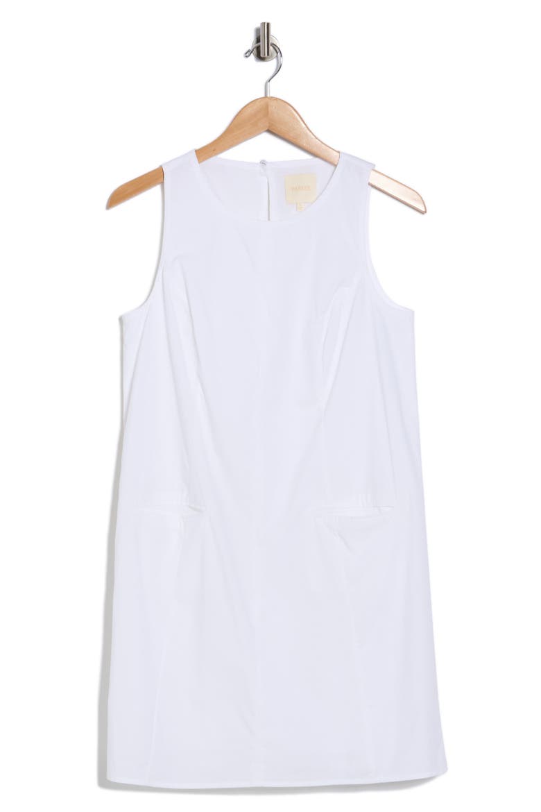 Sleeveless A-Line Minidress, Alternate, color, BRIGHT WHITE/ULTRA WHITE
