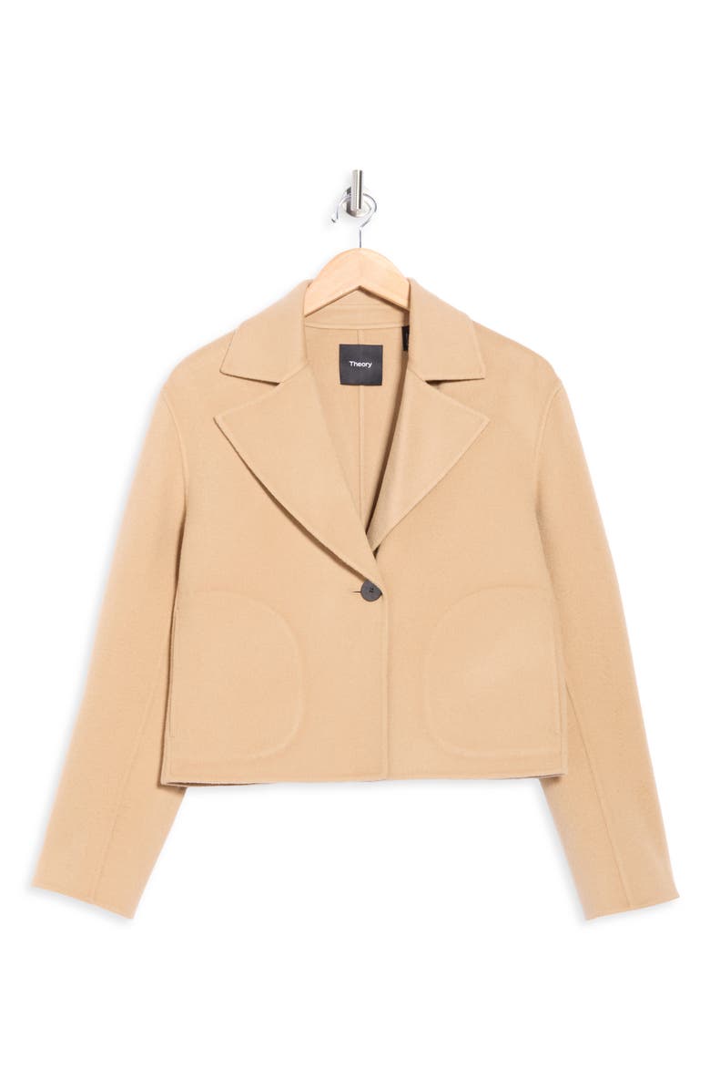 Theory Wool Blend Jacket, Alternate, color, New Camel