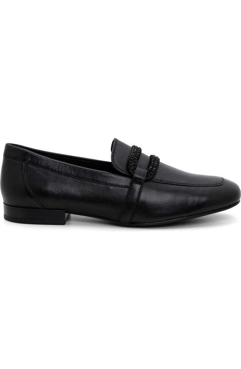 ara Lynda Rhinestone Loafer, Alternate, color, Black
